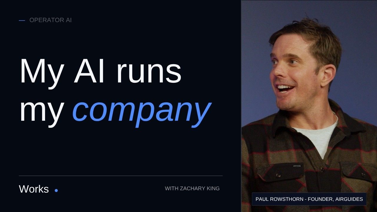 How Paul Rowsthorn Runs Airguides With an AI Co-Founder Named Amelia
