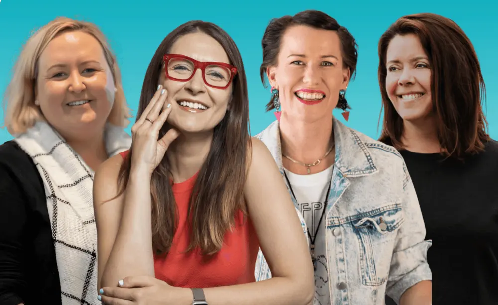 Jodie de Vries, Laura Campbell, Verity Hare, and Jo Downer